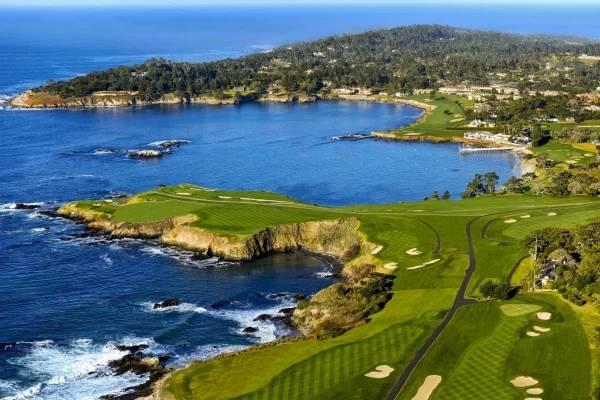 Pebble Beach Art Collection<Pebble Beach Resorts Aerial Overview By Bart Keagy