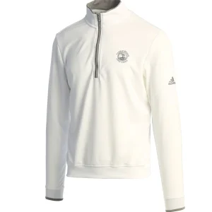 Pullovers And Sweaters<Pebble Beach Resorts Pebble Beach 1/4 Zip Pullover By Adidas White