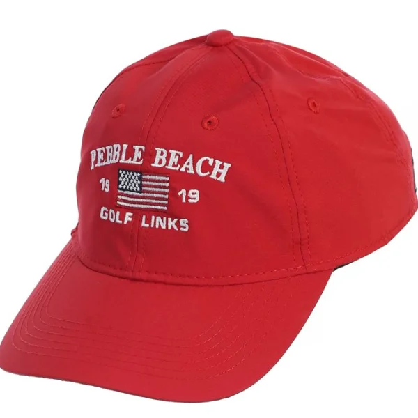 Adjustable<Pebble Beach Resorts Pebble Beach American Flag Tech Hat By Ahead