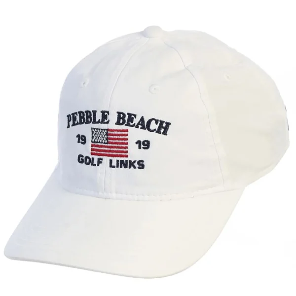 Adjustable<Pebble Beach Resorts Pebble Beach American Flag Tech Hat By Ahead