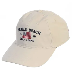 Adjustable<Pebble Beach Resorts Pebble Beach American Flag Tech Hat By Ahead