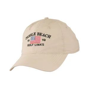 Adjustable<Pebble Beach Resorts Pebble Beach American Flag Tech Hat By Ahead