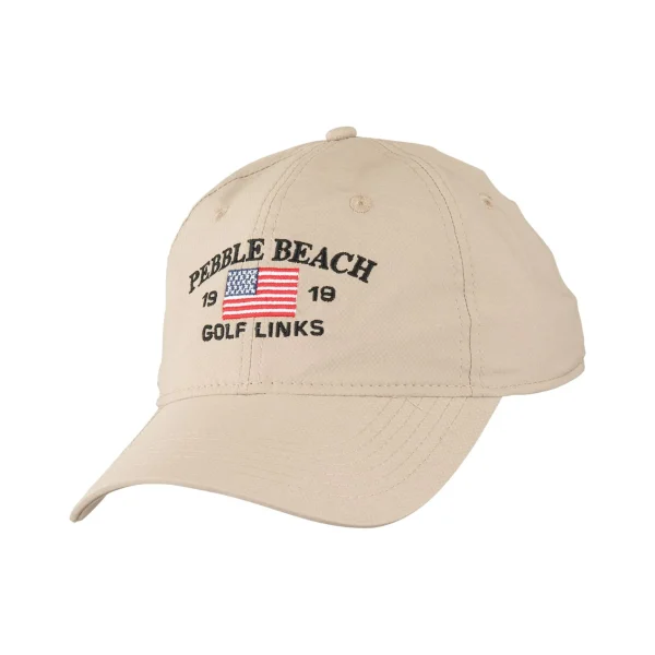 Adjustable<Pebble Beach Resorts Pebble Beach American Flag Tech Hat By Ahead