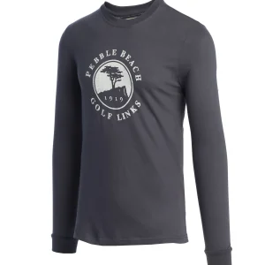 Tees And Shirts<Pebble Beach Resorts Pebble Beach Comfort Logo Long Sleeve Tee By American Needle