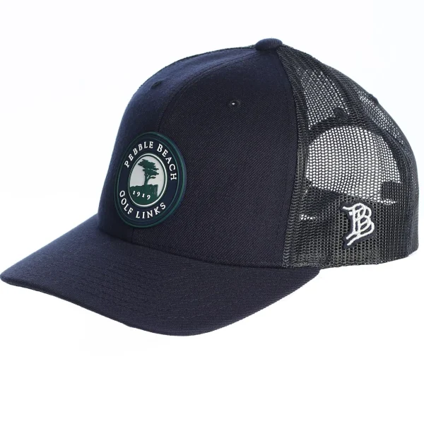 Adjustable<Pebble Beach Resorts Pebble Beach Curved Rogue Trucker Hat By Branded Bills