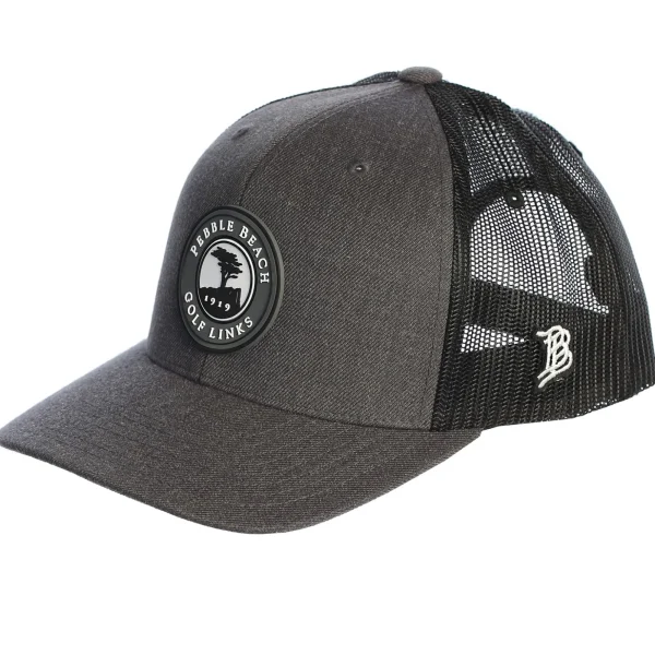 Adjustable<Pebble Beach Resorts Pebble Beach Curved Rogue Trucker Hat By Branded Bills