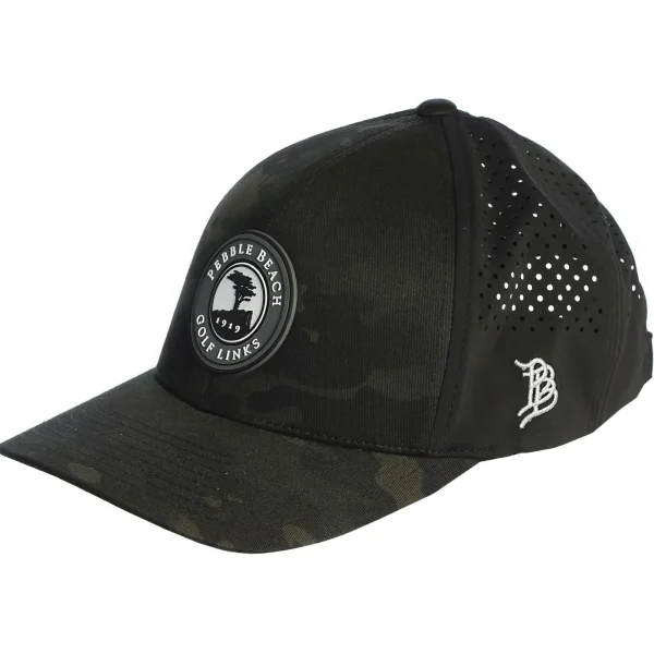 Adjustable<Pebble Beach Resorts Pebble Beach Curved Rogue Performance Hat By Branded Bills
