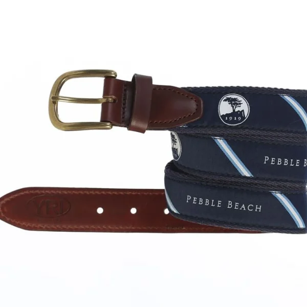 Belts & Socks<Pebble Beach Resorts Pebble Beach Diagonal Ribbon Belt