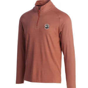 Pullovers And Sweaters<Pebble Beach Resorts Pebble Beach Dri-Fit Adv Vapor 1/4 Zip Fossil Rose Pullover By Nike