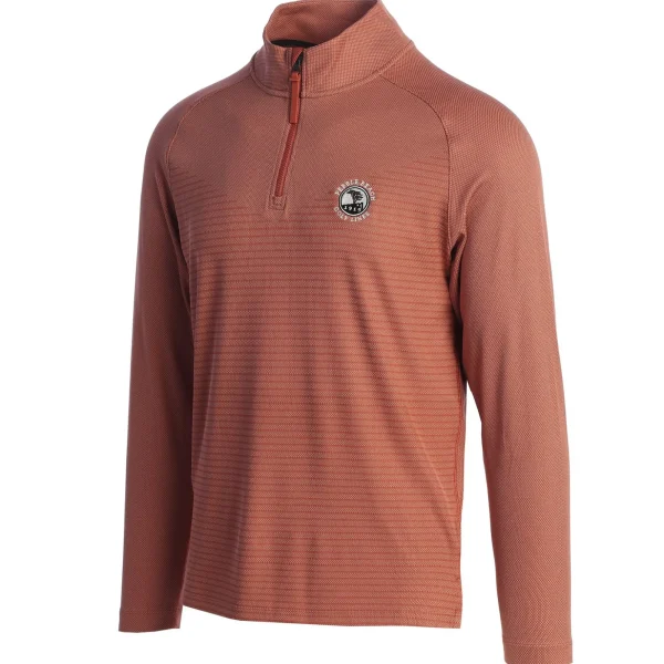 Pullovers And Sweaters<Pebble Beach Resorts Pebble Beach Dri-Fit Adv Vapor 1/4 Zip Fossil Rose Pullover By Nike