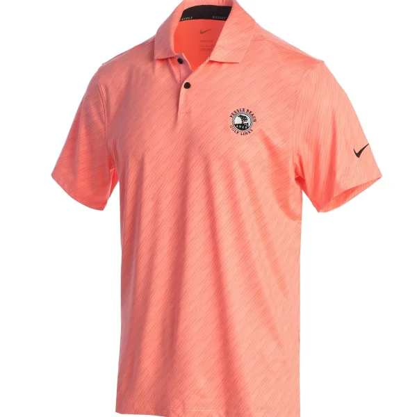 Polos<Pebble Beach Resorts Pebble Beach Dri-Fit Vapor Stripe Pink Gaze Polo By Nike