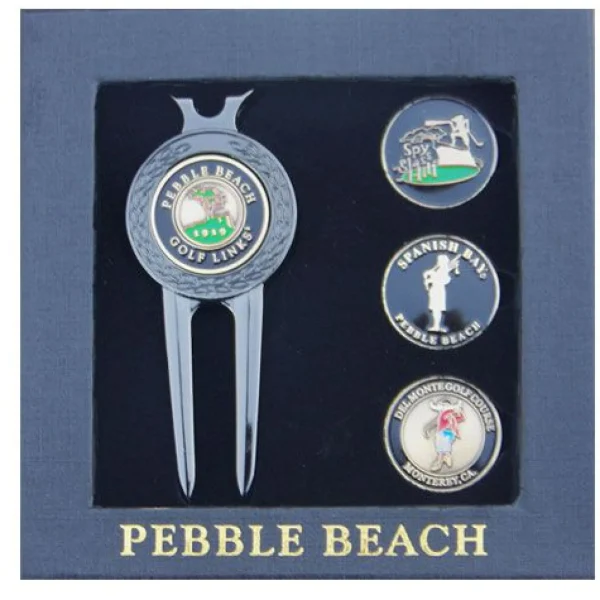 Accessories<Pebble Beach Resorts Pebble Beach Four Course Wave Divot Tool & Ball Markers Set