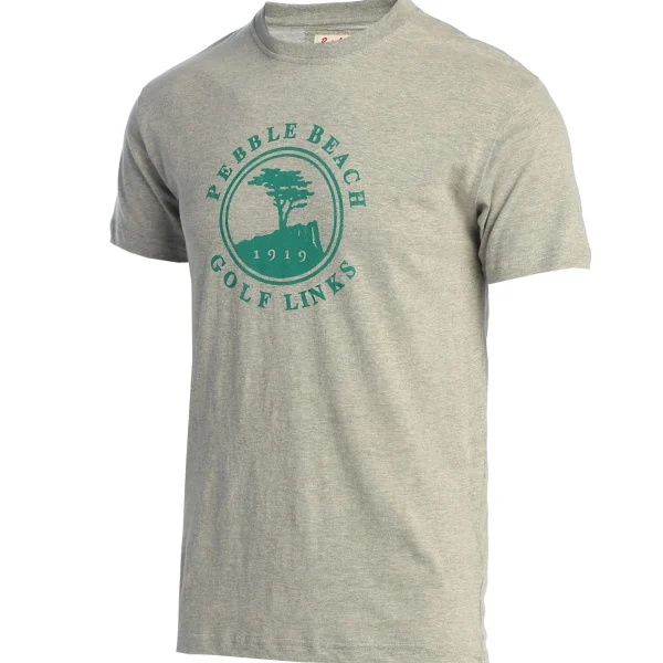 Tees And Shirts<Pebble Beach Resorts Pebble Beach Heather Comfort Logo Tee By American Needle