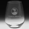 Glassware<Pebble Beach Resorts Pebble Beach Heritage Logo Stemless White Wine Glass