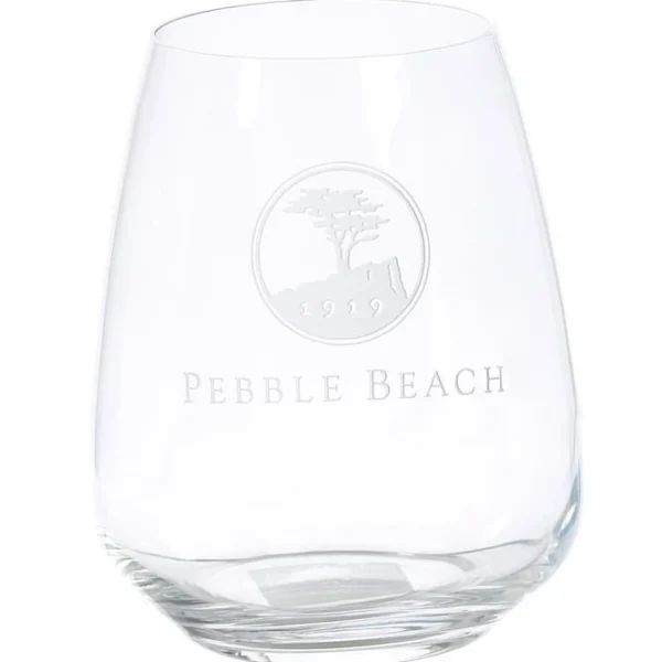 Glassware<Pebble Beach Resorts Pebble Beach Heritage Logo Stemless Red Wine Glass