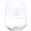 Barware<Pebble Beach Resorts Pebble Beach Heritage Logo Stemless Red Wine Glass