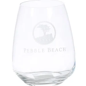 Barware<Pebble Beach Resorts Pebble Beach Heritage Logo Stemless Red Wine Glass