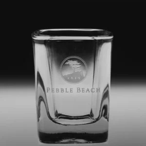 Glassware<Pebble Beach Resorts Pebble Beach Heritage Logo Two-Ounce Shot Glass Fine Barware Collection