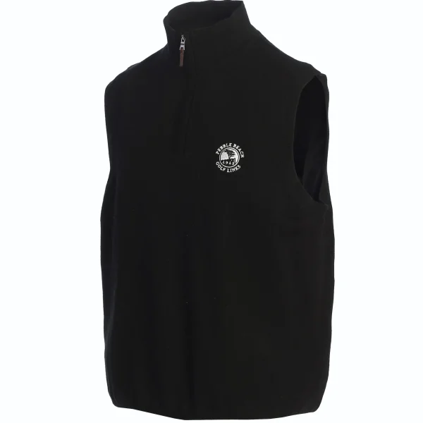 Outerwear<Pebble Beach Resorts Pebble Beach Men's Baruffa Merino 1/4 Zip Windvest By Fairway & Greene