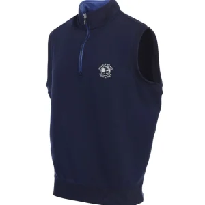 Outerwear<Pebble Beach Resorts Pebble Beach Men's "Caves" 1/4 Zip Vest By Fairway & Greene