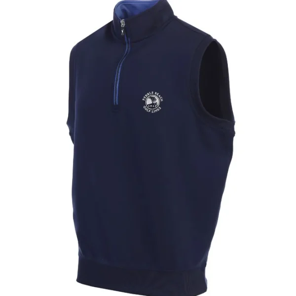 Outerwear<Pebble Beach Resorts Pebble Beach Men's "Caves" 1/4 Zip Vest By Fairway & Greene