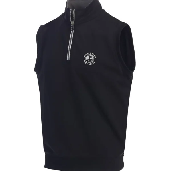 Outerwear<Pebble Beach Resorts Pebble Beach Men's "Caves" 1/4 Zip Vest By Fairway & Greene