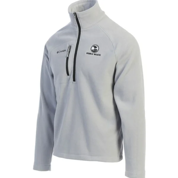 Pullovers And Sweaters<Pebble Beach Resorts Pebble Beach Men's 'Fast Trek' 1/2 Zip Fleece By Columbia Grey