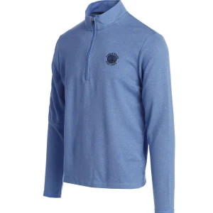Pullovers And Sweaters<Pebble Beach Resorts Pebble Beach Men's 3-Stripes Blue Fusion 1/4 Zip By Adidas
