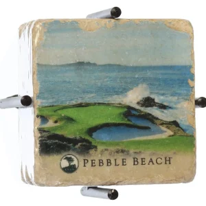 Barware<Pebble Beach Resorts Pebble Beach 7Th And 18Th Hole Marble Coaster Set By Art And Stone