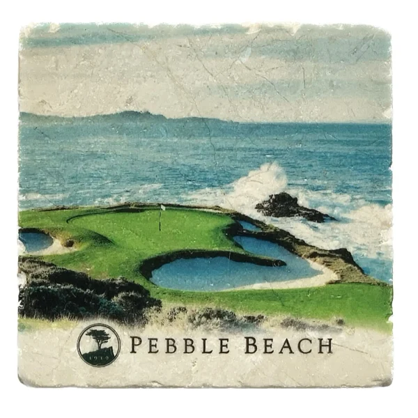 Barware<Pebble Beach Resorts Pebble Beach 7Th Hole Marble Coaster By Art And Stone