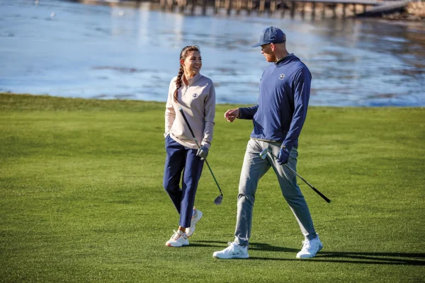 Pullovers And Sweaters<Pebble Beach Resorts Pebble Beach Women's 1/4 Zip Knit Pullover By Adidas