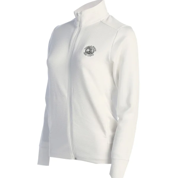 Outerwear<Pebble Beach Resorts Pebble Beach Women's Textured Full Zip Jacket By Adidas
