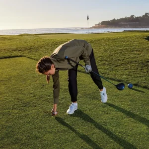 Outerwear<Pebble Beach Resorts Pebble Beach Women's Textured Full Zip Jacket By Adidas