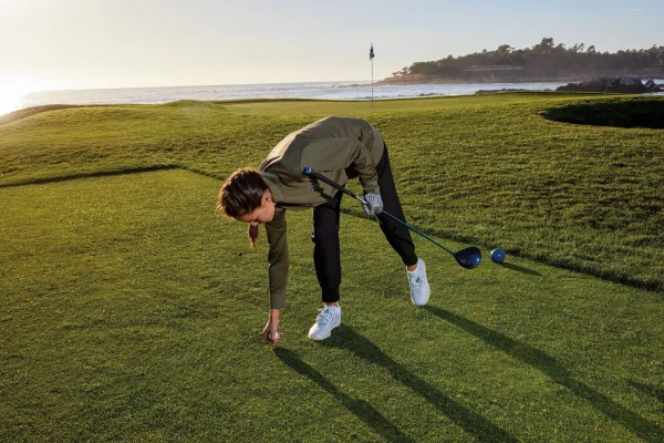 Outerwear<Pebble Beach Resorts Pebble Beach Women's Textured Full Zip Jacket By Adidas