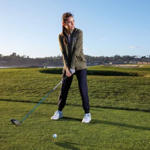 Outerwear<Pebble Beach Resorts Pebble Beach Women's Textured Full Zip Jacket By Adidas