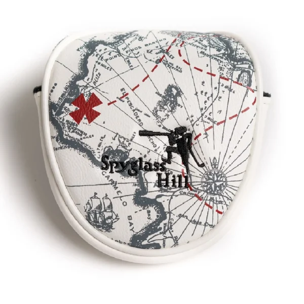Headcovers<Pebble Beach Resorts Spyglass Hill Map Mallet Putter Cover